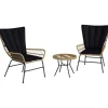 Outsunny Rattan-Sitzgruppe PE-Rattan Polyester 76L x 66B x 96H cm Schwarz