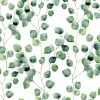 PPD Papierservietten mit Eucalyptuszweigen 16,5 cm x 16,5 cm 20 Stück Weiß-Grün FSC®