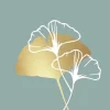 PPD Papierservietten mit Ginkgo 16,5 cm x 16,5 cm 20 Stück Grün-Gold FSC®