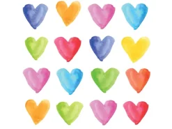 PPD Papierservietten mit Herzen 16,5 cm x 16,5 cm 20 Stück Bunt FSC®