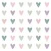PPD Papierservietten mit Herzen 16,5 cm x 16,5 cm 20 Stück Pastell FSC®