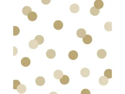 PPD Papierservietten mit Punkten 16,5 cm x 16,5 cm 20 Stück Weiß-Gold FSC®