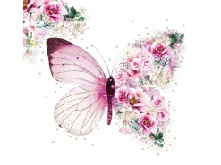 PPD Papierservietten Schmetterling 16,5 cm x 16,5 cm 20 Stück Bunt FSC®