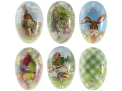 Papp-Ei zum Öffnen Ostermotive 9-fach sortiert 12,5 cm* Ostern