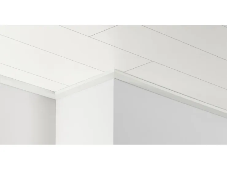 Parador Dekordeckenleiste DAL 3 220 cm x 3,4 cm x 1,2 cm Weiß Seidenmatt* Zierprofile