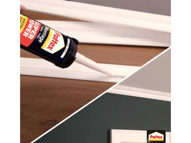Pattex Baukleber Montagekleber Super Power Kartusche starke Anfangshaftung 370 g* Zierprofile