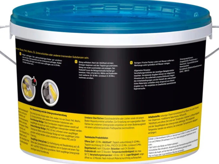 Pattex Teppich und PVC Kleber Universal 6,5 kg Eimer