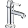 PaulGurkes Nostalgie Wasserhahn Einhandmischer Retro Waschtischbatterie Glänzend