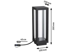 Paulmann Laterne Classic Plug & Shine Zigbee 3.0 IP44 RGBW+ 2 W Anthrazit* Laternen