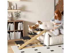 PawHut 2 in 1 Hundetreppe 4 Stufig* Hundebedarf
