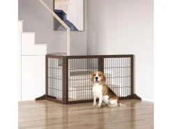 PawHut Absperrgitter für Hunde mit Stützfüßen für Kamin* Hundebedarf