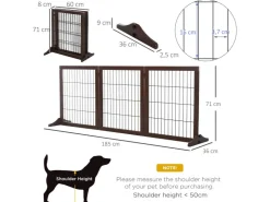 PawHut Absperrgitter für Hunde mit Stützfüßen für Kamin* Hundebedarf