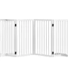 PawHut Absperrgitter 4-Teilig 206 x 76 cm Faltbar mit 2 Stützfüßen