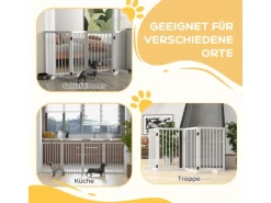 PawHut Absperrgitter 4-Teilig 206 x 76 cm Faltbar mit 2 Stützfüßen