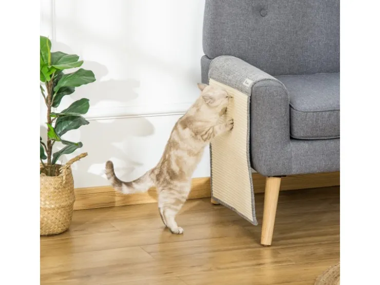 PawHut 2er Kratzmatte Sisal Sessel Couch Katzenkratzmatte* Sessel|Katzenbedarf