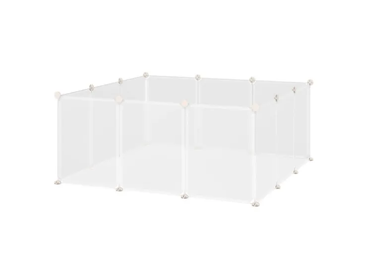 PawHut Freilaufgehege Laufgitter DIY Absperrgitter 105 x 105 x 45 cm