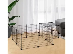 PawHut Gittergehege Metallgitter Flexibel Umformbar 106 x 73 x 36 cm* Kleintierbedarf