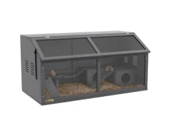 PawHut Hamsterkäfig 100cm mit Hängebrücke Leitern