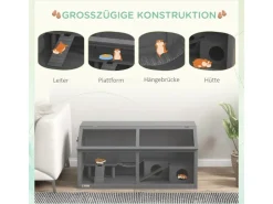 PawHut Hamsterkäfig 100cm mit Hängebrücke Leitern