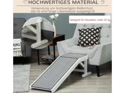 PawHut Haustierrampe mit Rutschfestem Teppich 125 x 40 x 35,5cm* Sofas