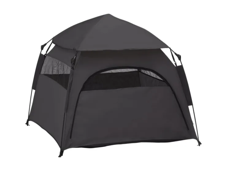 PawHut Haustierzelt Polyester Dunkelgrau 120L x 120B x 106H cm
