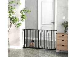 PawHut Hunde Türschutzgitter 75-145 cm* Hundebedarf