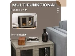 PawHut Hundebox mit Kissen 80 x 56 x 63cm
