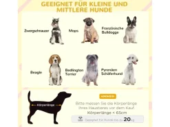 PawHut Hundehütte mit Balkon 121 x 77 x 78 cm