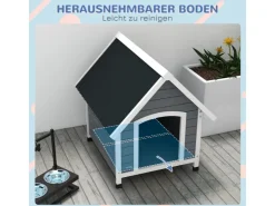 PawHut Hundehütte mit Herausnehmbarem Boden 75 x 88 x 82 cm* Hundebedarf