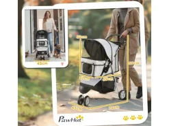 PawHut Hundewagen Hundebuggy Buggy Hunde Katzen* Kleintierbedarf