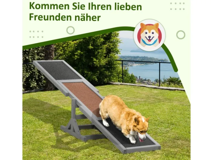 PawHut Hundewippe Hunde Agility Wippe* Hundebedarf