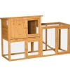 PawHut Kaninchenstall mit Tannenholz 141 x 60 x 86 cm* Kleintierbedarf