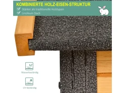 PawHut Kaninchenstall mit Freilaufgehege 122 x 63 x 92 cm* Kleintierbedarf