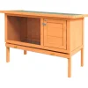 PawHut Kaninchenstall Tannenholz Metall Natur 90cm x 45cm x 65cm* Kleintierbedarf