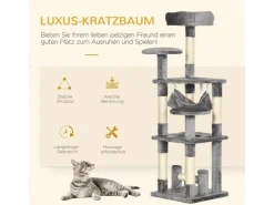 PawHut Katzenbaum Kletterbaum Kratzbaum Hängematte L40 x B40 x H132 cm* Katzenbedarf
