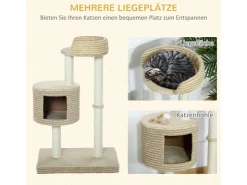 PawHut Katzenbaum Kuschelige Aussichtsplattformen 61x41x96 cm