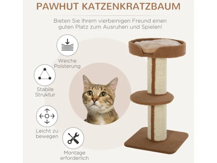 PawHut Katzenbaum mit Plattform 45 x 45 x 91 cm