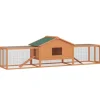 PawHut Kleintierstall mit 2 Freigehegen und 2 Rampen 309 x 79 x 86 cm* Kleintierbedarf