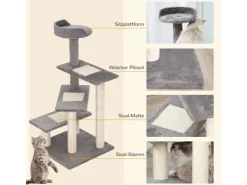 PawHut Kletterbaum Treppe 5 Ebenen 48,5 x 48,5 x 100 cm* Katzenbedarf