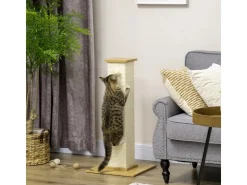 PawHut Kratzbaum 80 cm mit Spielball Kratzsäule aus Sisalseil* Katzenbedarf