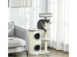 PawHut Kratzbaum 100 cm mit Kratztonne Sisalsäule und Kissen* Kissen