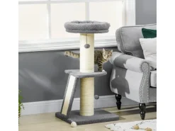 PawHut Kratzbaum 92H cm mit Kratzbrett und Spielball