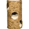 PawHut Kratzbaum Kratztonne mit 3 Höhlen Kissen