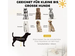 PawHut Pet Playpen Welpenzaun aus Stahl Schwarz 80L x 1,5B x 100H cm* Kleintierbedarf