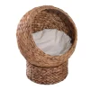 PawHut Rattan Katzenkorb mit Kissen* Katzenbedarf