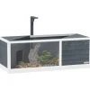 PawHut Schildkrötenhaus Tannenholz Pmma Grau 120L x 50B x 40H cm