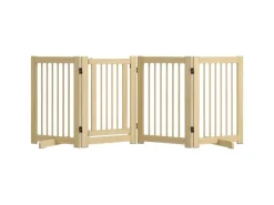 PawHut Schutzgitter Kiefernholz Naturholz 204L x 36B x 75H cm* Kleintierbedarf