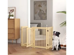 PawHut Schutzgitter Kiefernholz Naturholz 204L x 36B x 75H cm* Kleintierbedarf
