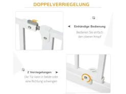 PawHut Schutzgitter Zwei-Wege-Öffnung* Hundebedarf