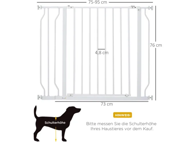 PawHut Schutzgitter Zwei-Wege-Öffnung* Hundebedarf